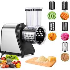 Meykey Coupe Légumes Électrique Multifonctionnel - Râpe Carotte Électrique