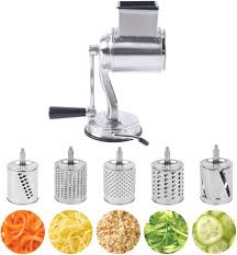 Râpe Tambour Manuelle en Acier Inoxydable - Précision et Efficacité