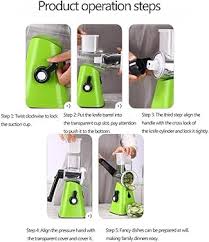 NILICAN Râpe Manuelle Rotative Interchangeable - Précision et Polyvalence en Cuisine