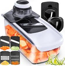 Mandoline de Cuisine Professionnelle 6 en 1 - Trancheuse Multifonction