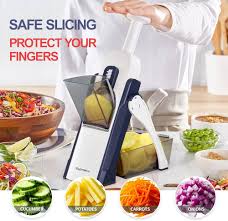 SupMaKin Hachoir Légumes Inoxydable Intégrées - La Mandoline Coupe Frite Idéale