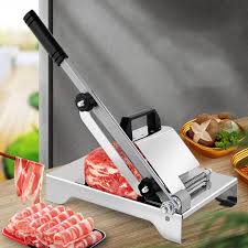 Trancheuse à Viande Manuelle en Acier Inoxydable - Précision et Efficacité